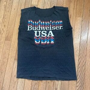 Vintage 80's Budweiser Cut Off‎ Shirt
